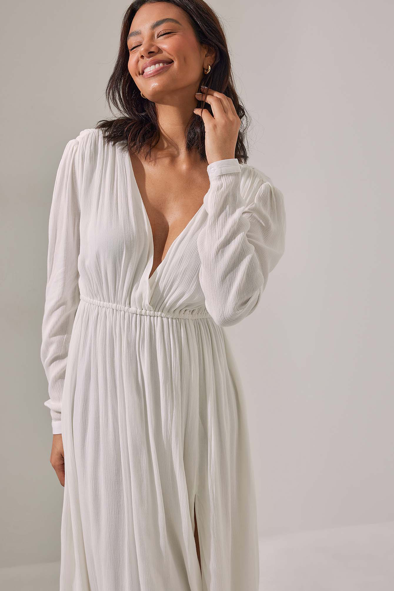Flowy Maxi Dress White | na-kd.com